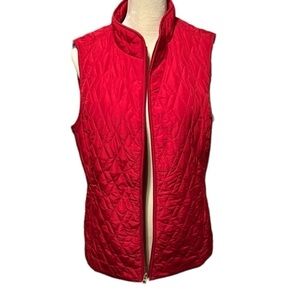 Croft&barrow red quilted vest Medium